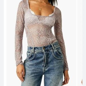 Free people intimately in my head nwt thong body suit M